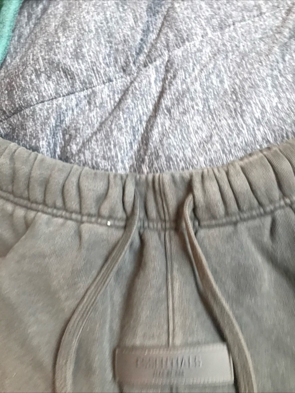Essentials Black Ribbed Sweatshorts with Drawstring like new - Picture 6 of 6